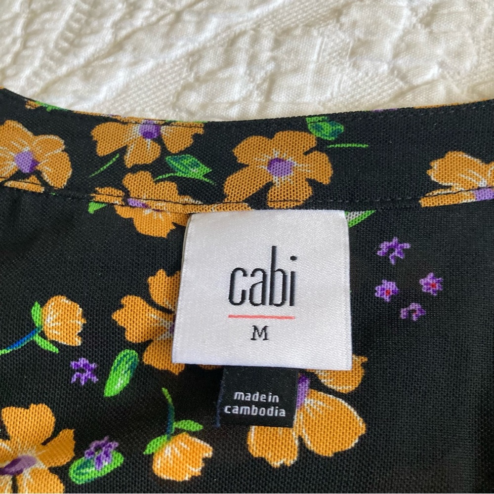 CAbi debut fiesta floral wrap dress romantic wedding guest spring summer size M - Picture 7 of 14